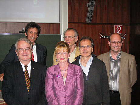 v.l.n.r.Prof.Leuenberger,Prof.Bernkop-Schnürch,Dr.Sonntag, Prof.em.Egermann,Prof.Stuppner,Prof.Griesser